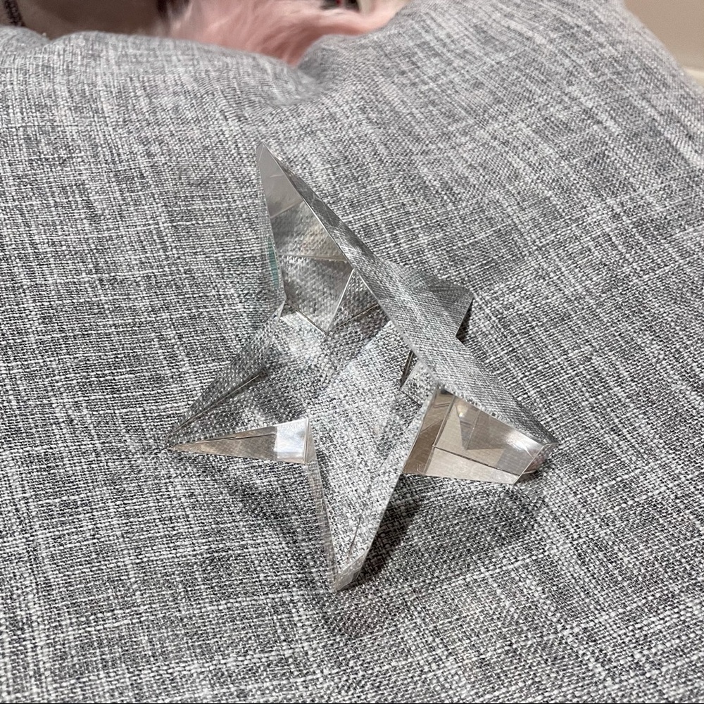 Tiffany & Co. crystal star paperweight decor